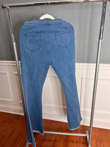 Split leg jeans